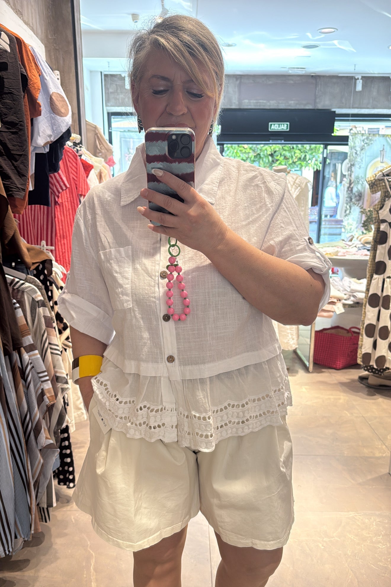 Blusa lino blanco