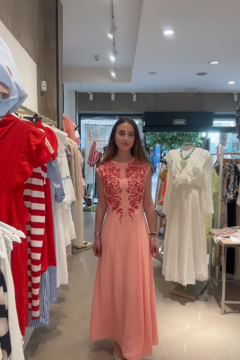 Vestido coral