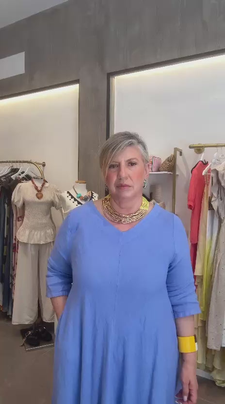 azul verano vestido